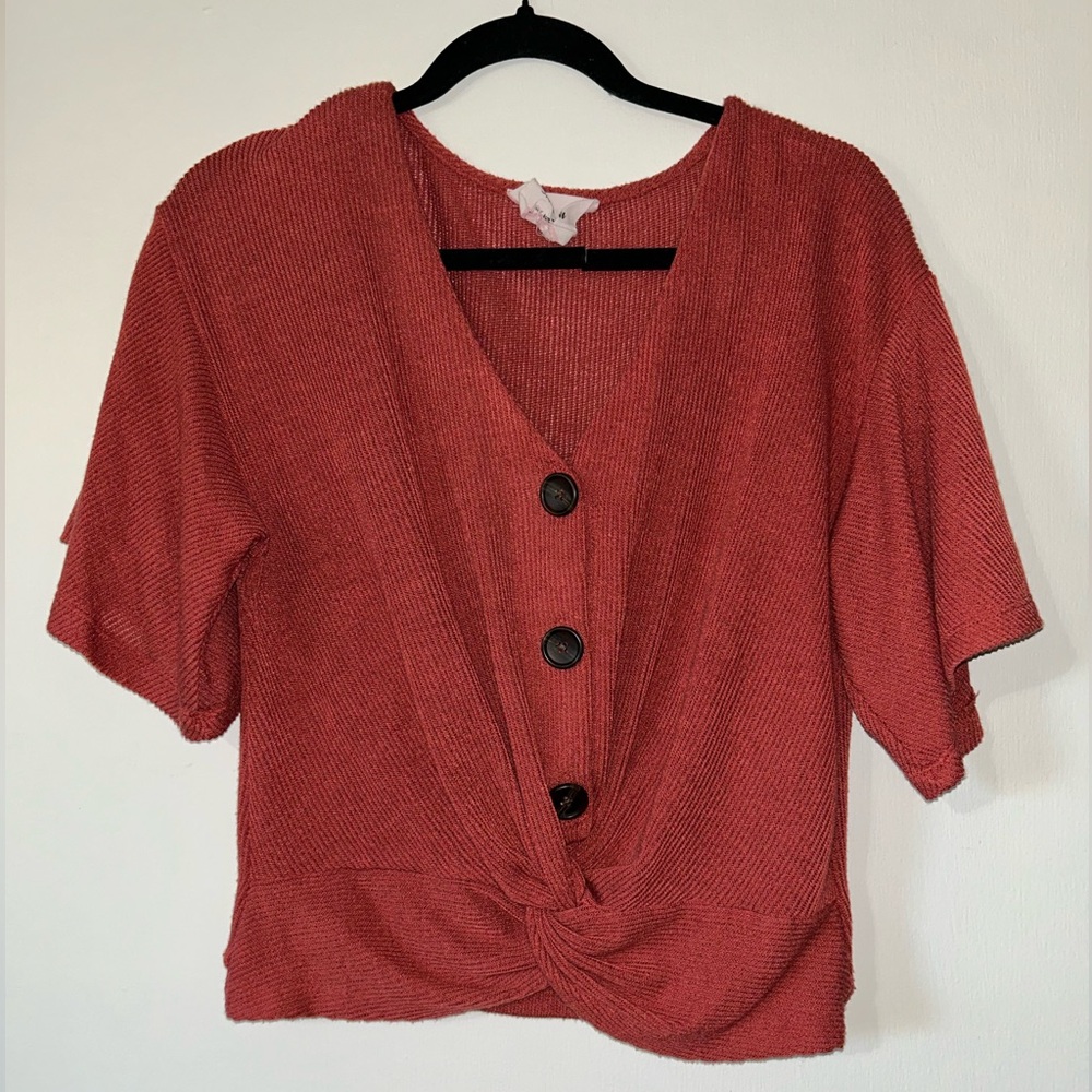 Rust red crop top